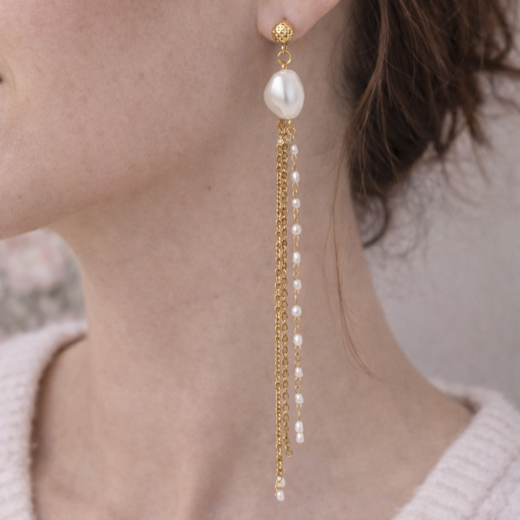 Perlové náušnice GOLDEN GRACE3